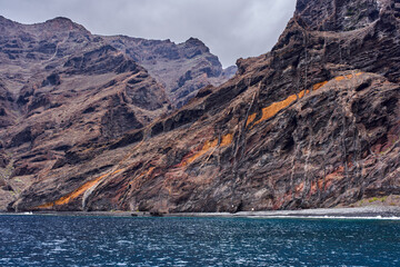 Los Gigantes cliffs from ocean