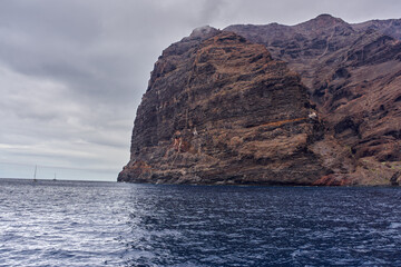 Los Gigantes cliffs from ocean