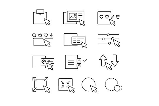 Vector icons simple image generation hint quick preview discovery contextual affordance icon