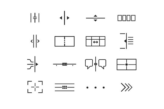 Image panel bar divider simple layout generation navigation icon vector timeline affordance