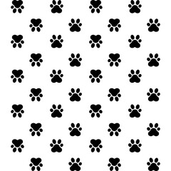 Fototapeta premium Silhouette Paw Print Pattern illustration element 