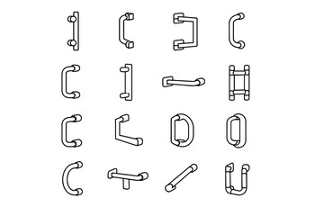 Access natural handle centered ergonomic shower handles reach vector installation silhouette icon