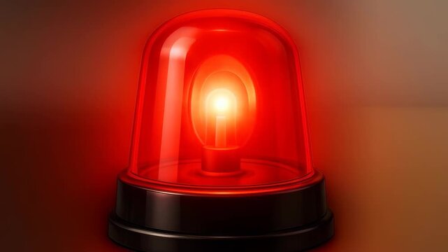 Red Alert Beacon: A bright red emergency beacon, illuminated against a soft backdrop, evokes a sense of urgency and alert.