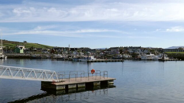 Dingle Harbour in County Kerry, Republic of Ireland. City of Dingle, a fishing town in southwestern Ireland.