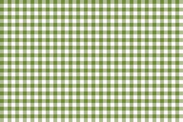Real seamless Dark Olive Green color and Snow color tartan check pattern