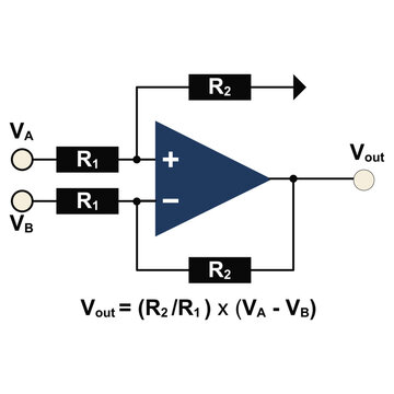 Basic differential amplifier circuit design with formula
