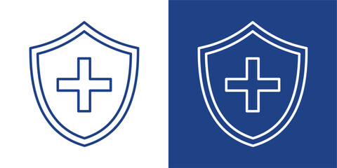 Fototapeta premium Hygiene Blue And White Icon Style Collection