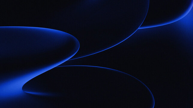 The electric blue color on a pitch black background gives a futuristic and modern feel, similar to the minimalist wallpaper style often found on technological devices.