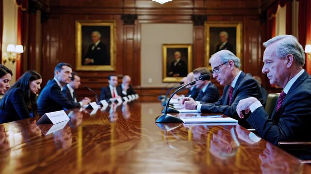 Testimony Under Scrutiny. Committee Observes Witness Testimony And Procedural Questions. Witness Delivers Statements As Committee Reviews Notes And Records Proceedings