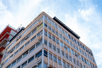 Fototapeta premium edificio, arquitectura, despacho, cielo, agiotaje, ciudad, lentes, urbana, rascacielos, azul, cristaleras, torre, construcción, downtown, exterior, nube, casa, acero, apartamento, horizonte, anuncio, 