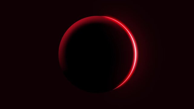 Total Solar Eclipse with Red Ring.