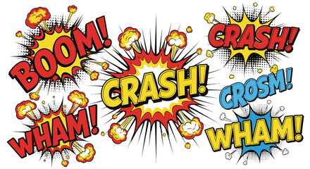 Fototapeta premium comic explosion words