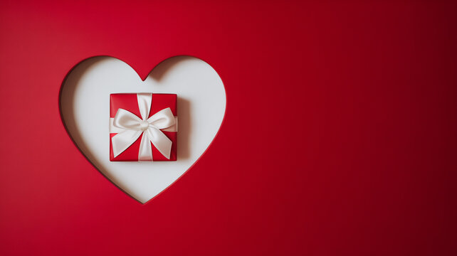 Romantic gift presentation on valentine's day