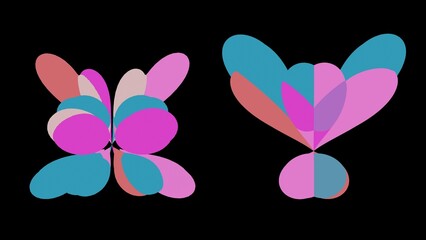 Fototapeta premium Background with abstract shapes.4k wallpaper.