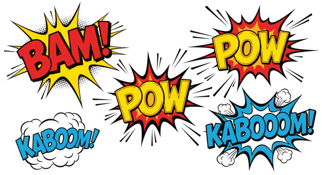 Comic book explosion effects