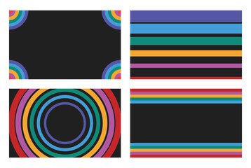 Design template background rainbow colorful unique abstract in the dark