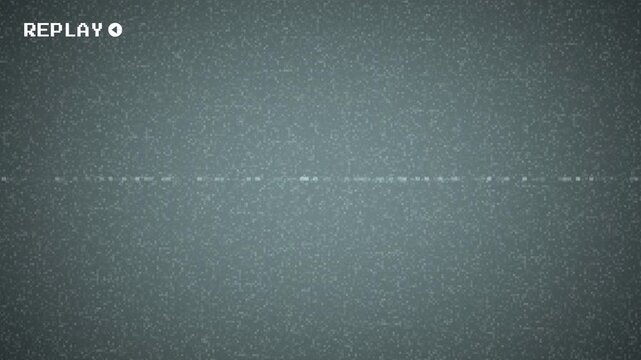 Vintage Television Turning On and Off With VHS Replay Static Noise and No Signal Screen Effect