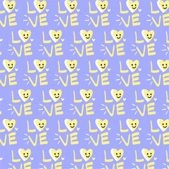 Cute Love Heart Seamless Pattern