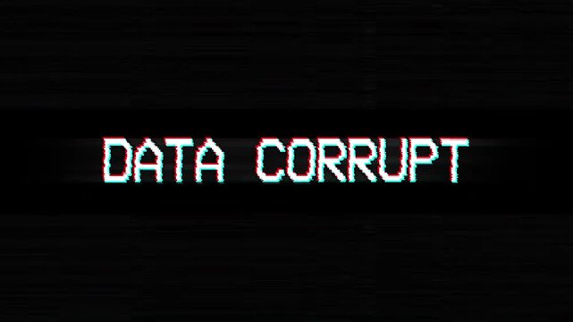 Glitch noise vhsvfx glitching pixelated data corrupt message evokes old vhs noise for modern vfx. transition effect for video editing. Old damaged noisy stripes effect 4K.