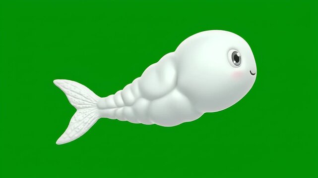 Cute 3D Sperm Cartoon Character, Playful Animation for Scientific Animation