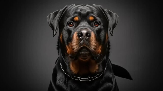 Rottweiler Dog Portrait Studio Photography.