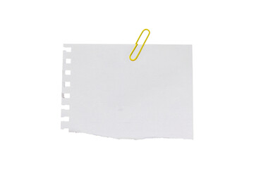 Note paper isolated on white background.