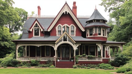 Victorian Era Home Architecture: A Majestic Red House