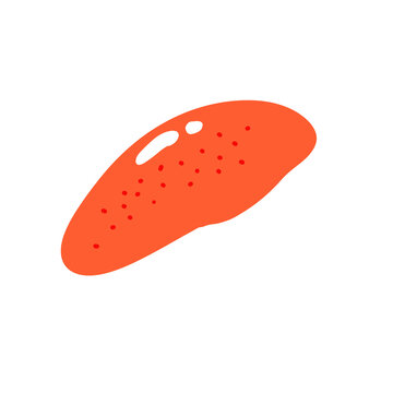 red caviar on a white background