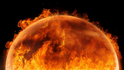 Fire Horizon Isolated Against A Transparent Background