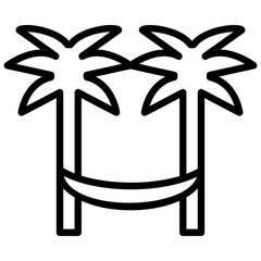 Hammock Outline Icon 