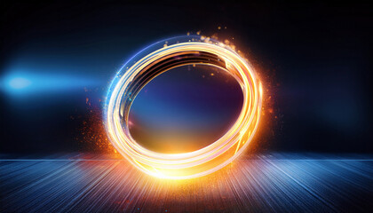 Abstract Glowing Ring Design