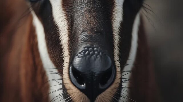 Close-up of a beautiful oryx antelope face