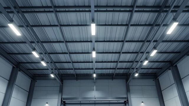Industrial Warehouse with Roller Door Stock Video