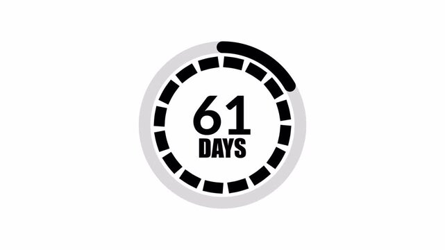 0 to 365 days duration countdown animation combined with 365 days counter for long term challenges