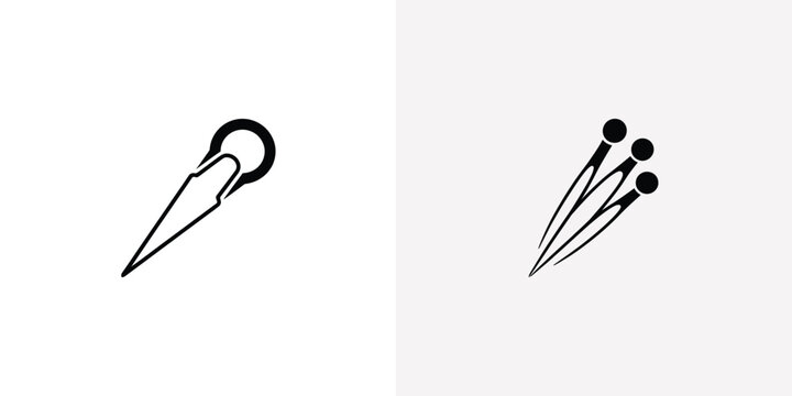 Distinct monochrome icons show a single cotter pin and a group of three pins pointing downwards
