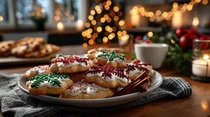 Festive Christmas sugar cookies