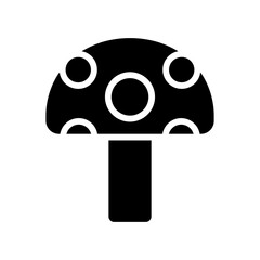 Mushroom Glyph Icon