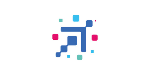 Dual meaning logo combining a digital arrow and investment elements, symbolizing growth, upward momentum, smart strategy, and modern financial investment solutions.