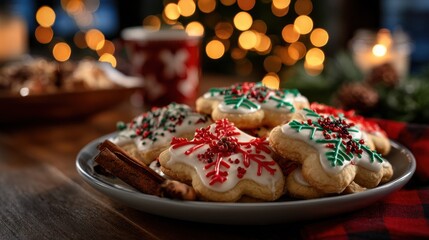 Festive Christmas sugar cookies
