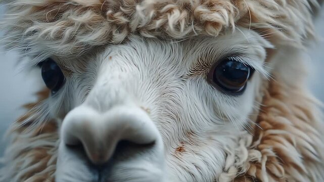 Close-up of an Alpaca's Face