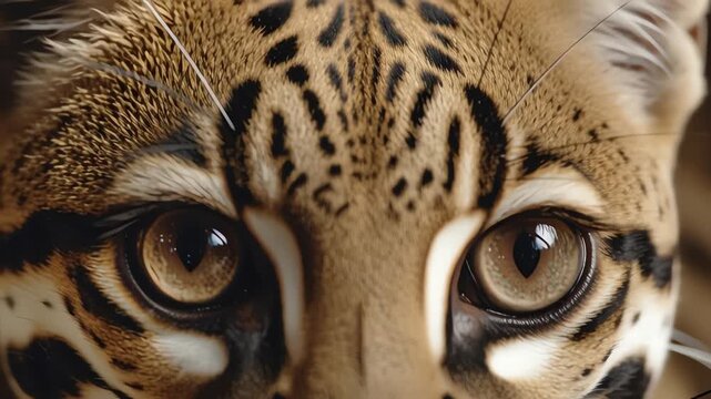 Close-up of Ocelot's Face and Eyes