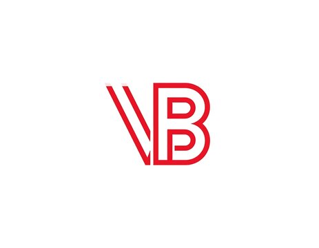 Red and white VB logo symbol.