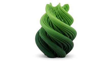 Abstract Green Swirl Sculpture