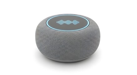 Smart Speaker with Blue Light and Sound Wave