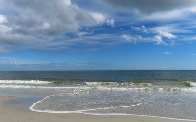 Beautiful ocean and sky view on Florida beach
