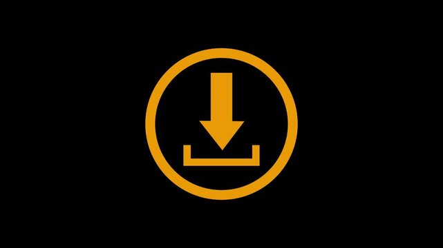 Loop animation of arrow bouncing on black background