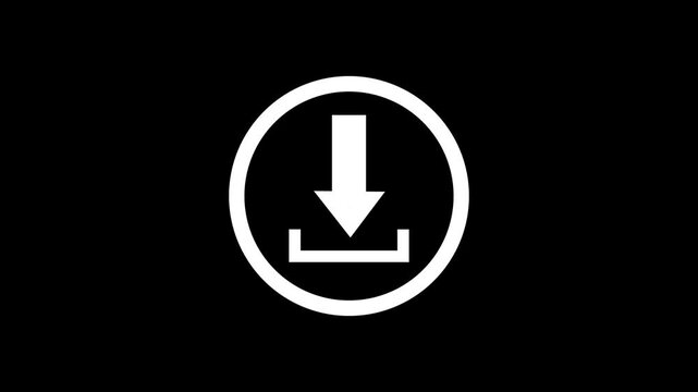 Loop animation of arrow bouncing on black background