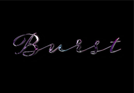 Chromatic Script Text Effect