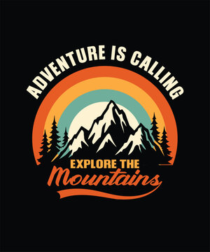 mountains t shirt design