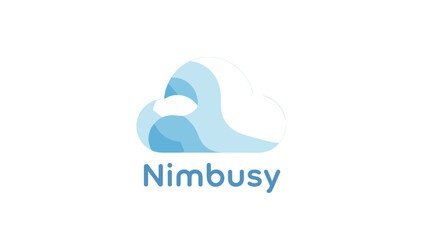 Nimbusy Logo Design with Cloud Shapes.